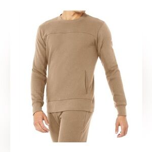 ALO YOGA unisex base sweatshirt in gravel Taupe Crewneck